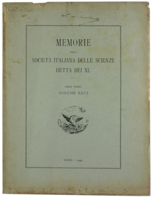 MEMORIE DELLA SOCIETÀ ITALIANA DELLE SCIENZE detta dei XL, serie …