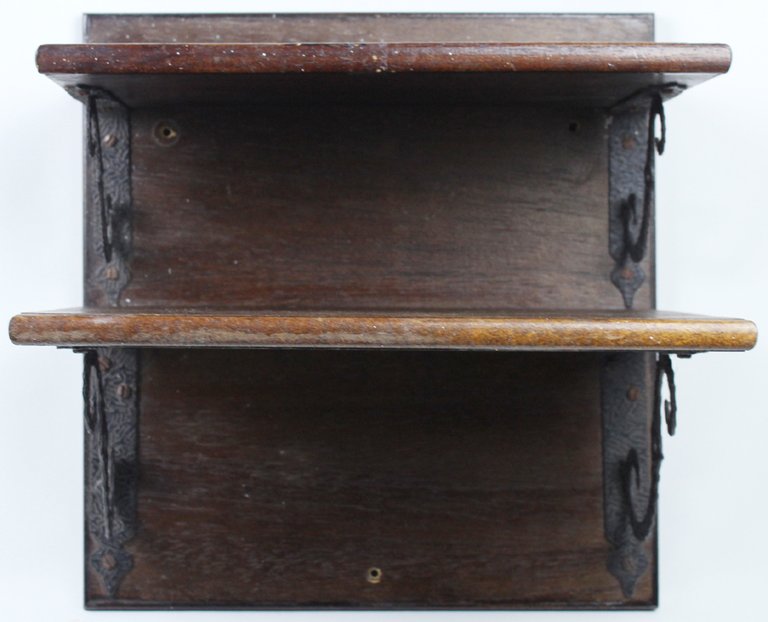 MENSOLA DOPPIA DA PARETE CM 34x35x24 LEGNO TIPO NOCE 2 …