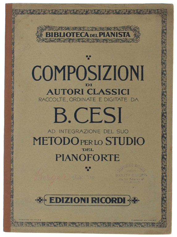METODO PER LO STUDIO DEL PIANOFORTE. 12 studi delle Op. … | Immagine Gallery 2