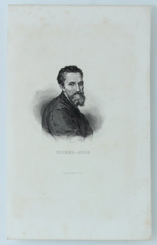 MICHEL-ANGE [Gravure authentique du XIXe siècle - original print]