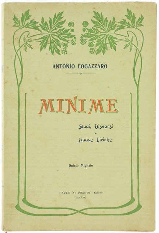 MINIME. Studi, Discorsi e Nuove Liriche.
