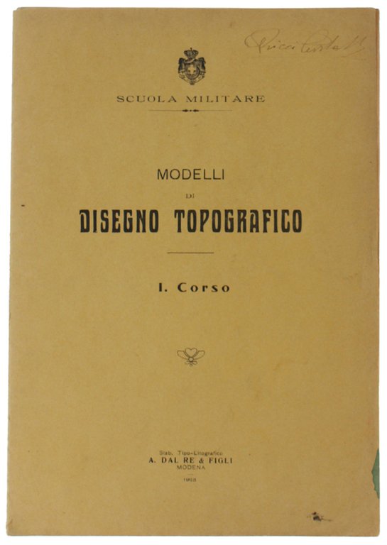 MODELLI DI DISEGNO TOPOGRAFICO. I Corso.