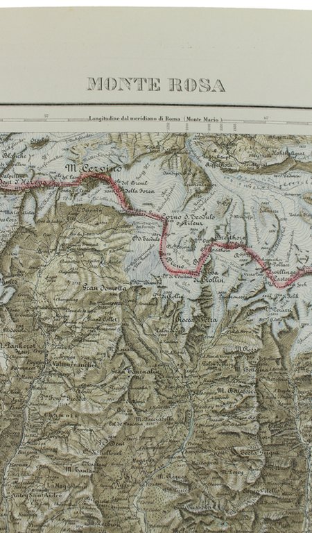 MONTE ROSA. Foglio 29 della Carta d'Italia, scala di 1:100.000, …