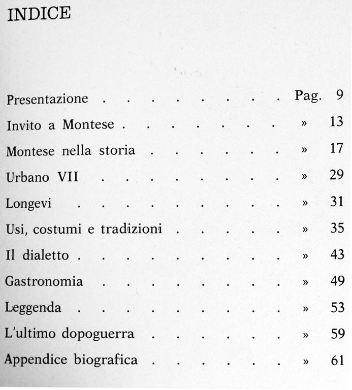 MONTESE. Itinerario storico-turistico.