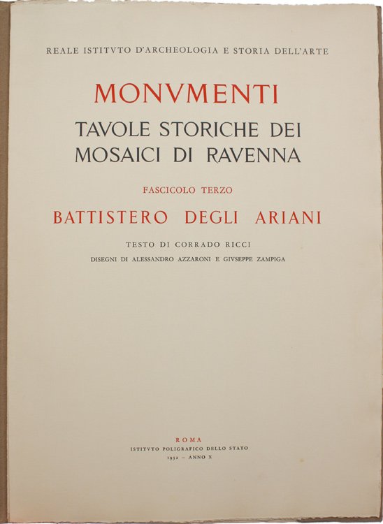 MONUMENTI - TAVOLE STORICHE DEI MOSAICI DI RAVENNA