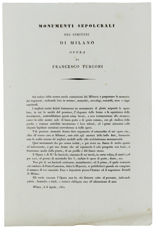 MONUMENTI SEPOLCRALI DEI CIMITERI DI MILANO