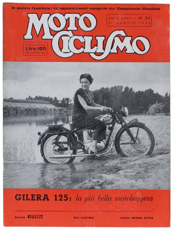 MOTOCICLISMO. N. 34 del 1950. Rivista settimanale. [ottimo esemplare]