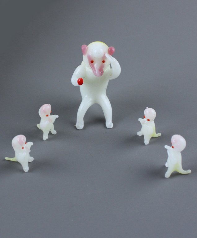 MURANO 5 SCIMMIETTE IN VETRO SOFFIATO vintage (1950 ca.) | Immagine Gallery 1