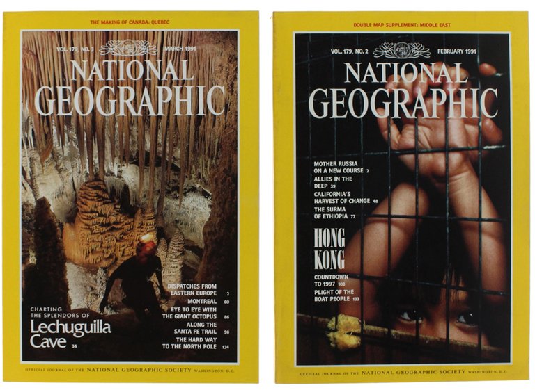 NATIONAL GEOGRAPHIC MAGAZINE - Annata 1991 completa con 7 carte …