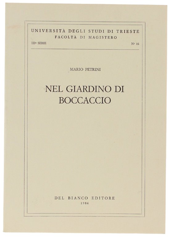 NEL GIARDINO DI BOCCACCIO.