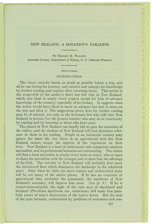 NEW ZEALAND, A BOTANIST'S PARADISE.