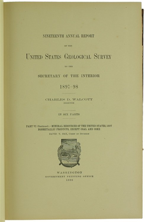 NINETEENTH ANNUAL REPORT OF THE UNITED STATES GEOLOGICAL SURVEY TO …