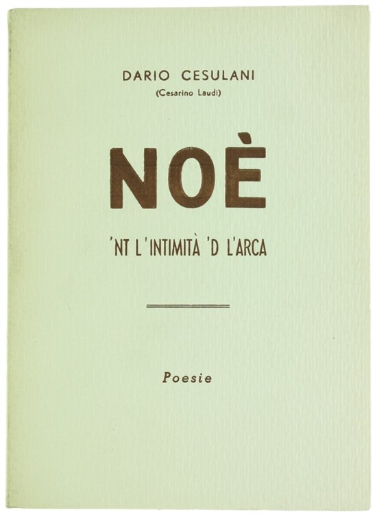 NOE' 'NT L'INTIMITA' 'D L'ARCA - Poesie.