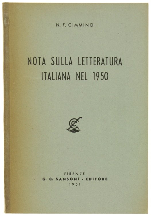 NOTA SULLA LETTERATURA ITALIANA NEL 1950.