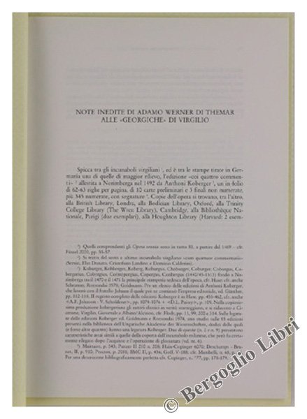 NOTE INEDITE DI ADAMO WERNER DI THEMAR ALLE "GEORGICHE" DI …