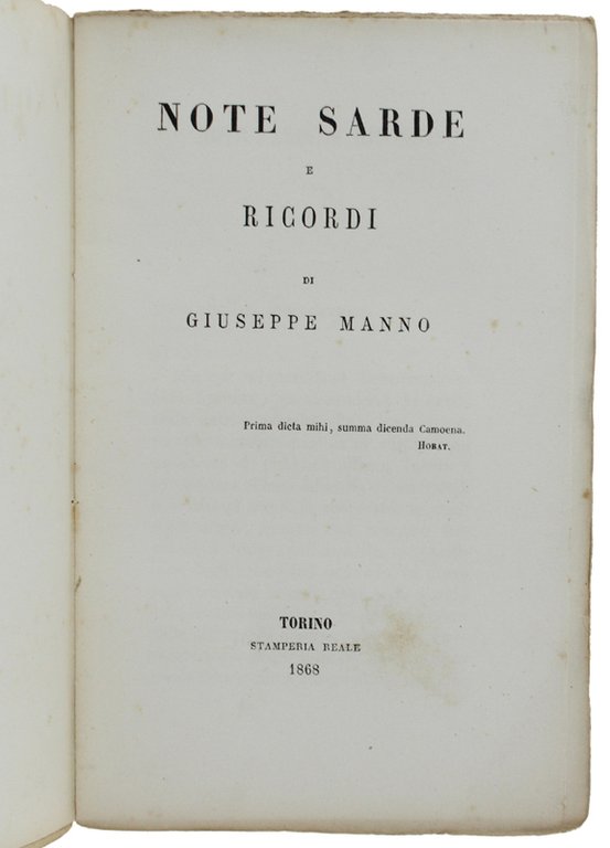 NOTE SARDE E RICORDI