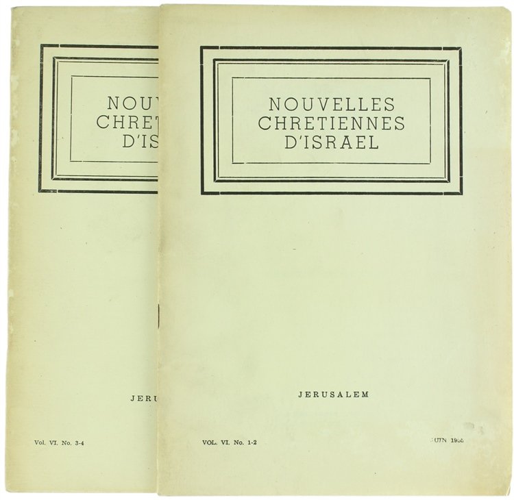 NOUVELLES CHRETIENNES D'ISRAEL. Vol. VI/1955 - No. 1-2, 3-4.