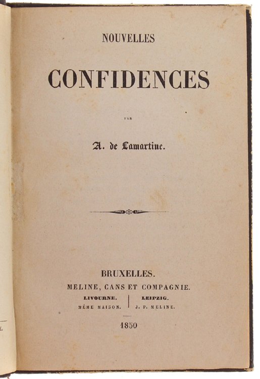 NOUVELLES CONFIDENCES.