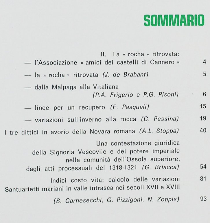 NOVARA. Notiziario Economico N.1.