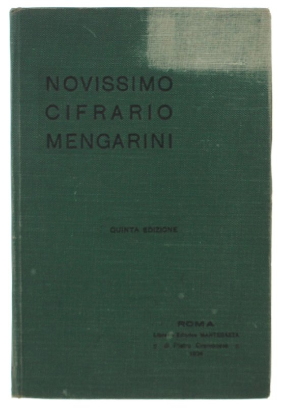 NOVISSIMO CIFRARIO MENGARINI. 5a edizione interamente riveduta e aggiornata.
