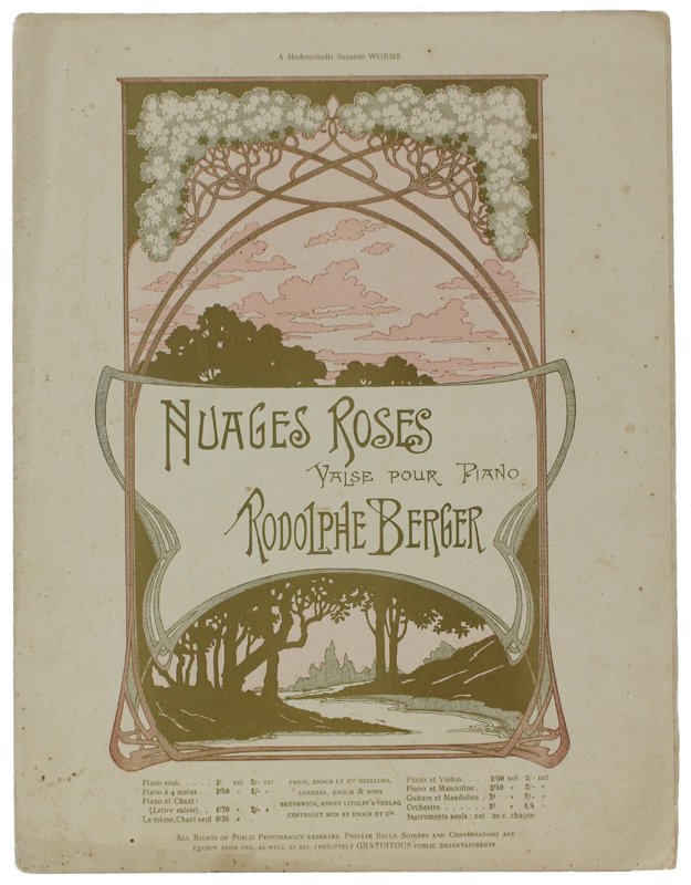 NUAGES ROSES. Valse Boston pour Piano.