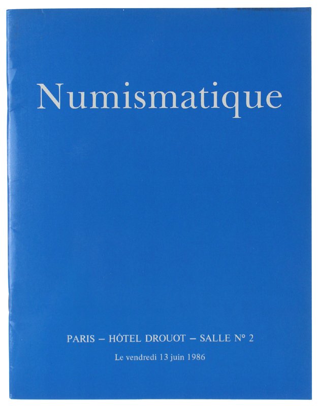 NUMISMATIQUE. Paris le 13 juin 1986