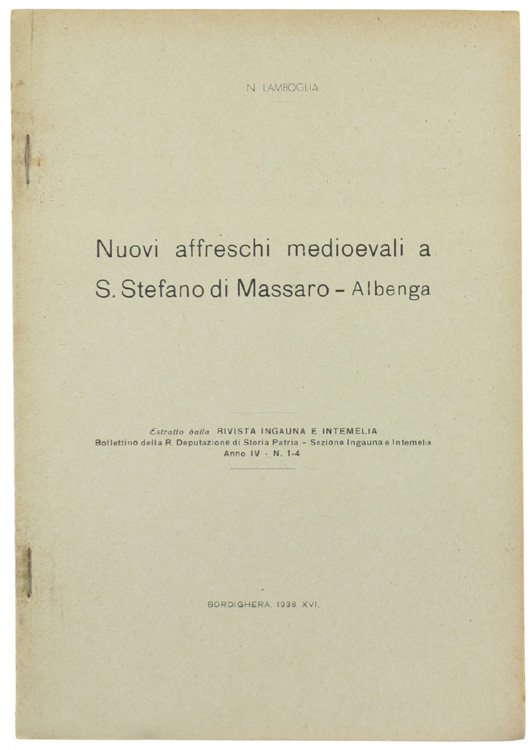 NUOVI AFFRESCHI MEDIOEVALI A S.STEFANO DI MASSARO - ALBENGA.