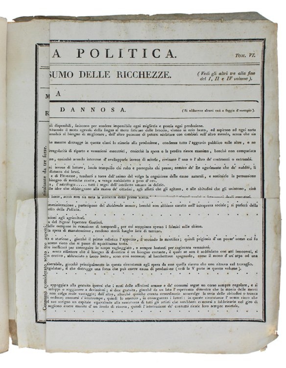 NUOVO PROSPETTO DELLE SCIENZE ECONOMICHE [opera completa in 6 tomi]