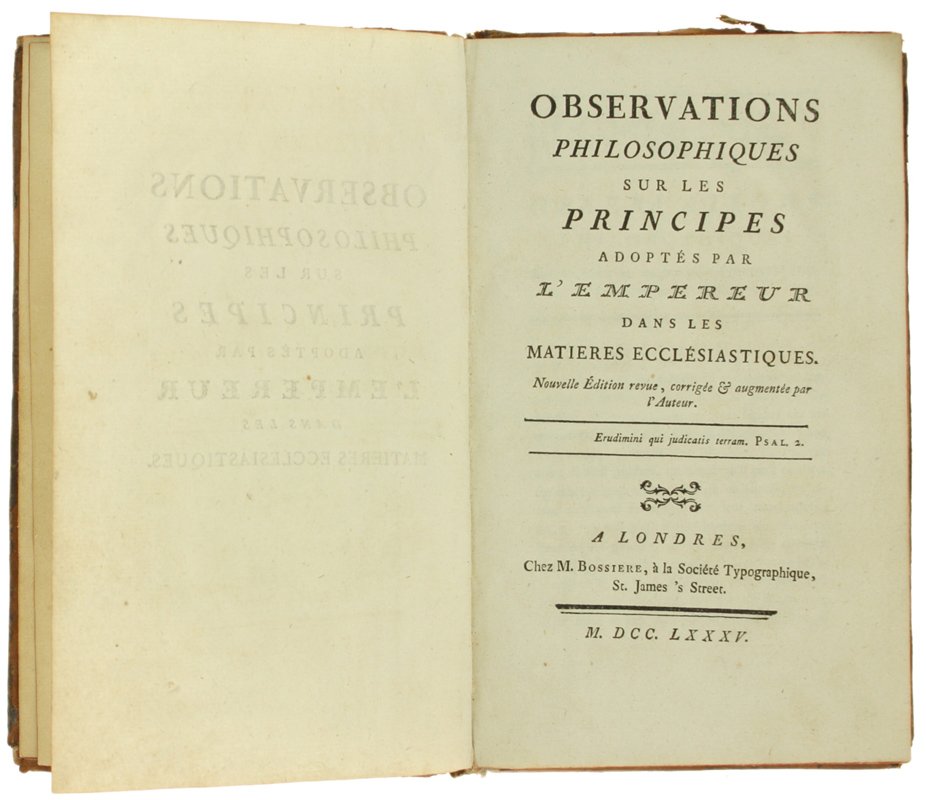 OBSERVATIONS PHILOSOPHIQUES SUR LES PRINCIPES ADOPTES PAR L'EMPEREUR DANS LES …