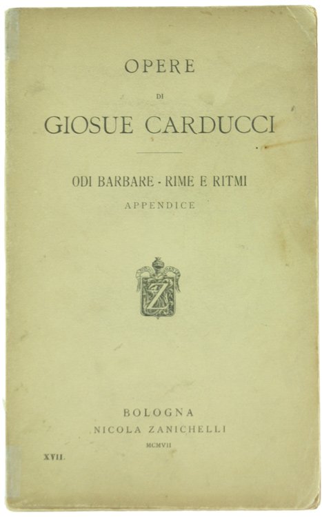 ODI BARBARE - RIME E RITMI. Con un'appendice.