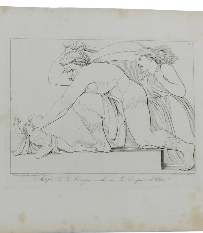 ODISSEA D'OMERO RAPPRESENTATA IN FIGURE DA GIOVANNI FLAXMAN contenente XXXIX …