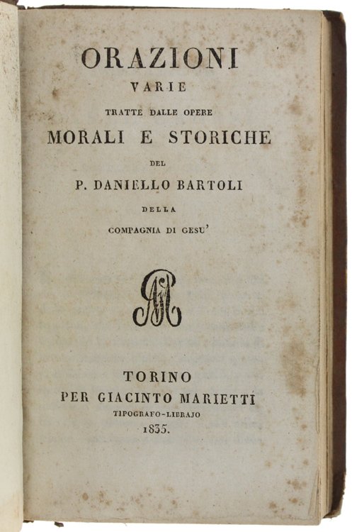 ORAZIONI VARIE TRATTE DALLE OPERE MORALI E STORICHE