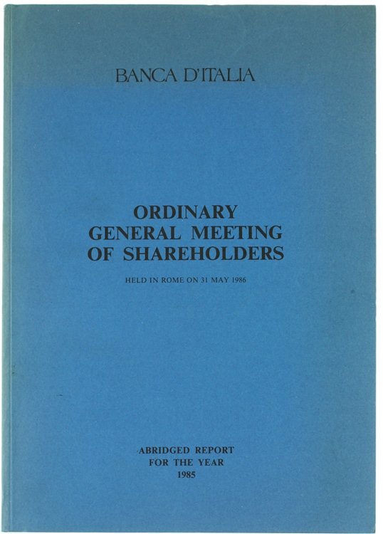 ORDINARY GENERAL MEETING OF SHAREHOLDERS. Held in Rome on may …