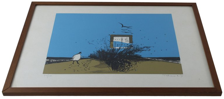 RICCARDO TALIANO - Litografia a colori "ORDINE - NO GUERRA" …