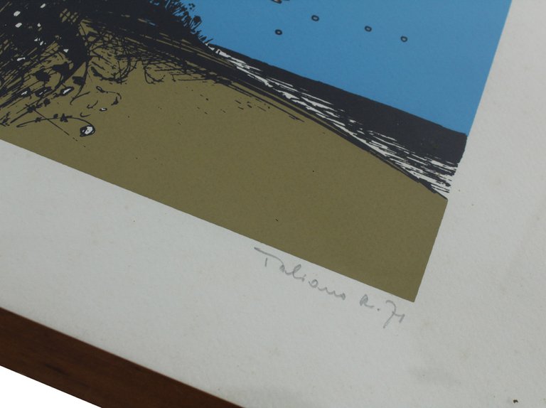 RICCARDO TALIANO - Litografia a colori "ORDINE - NO GUERRA" …