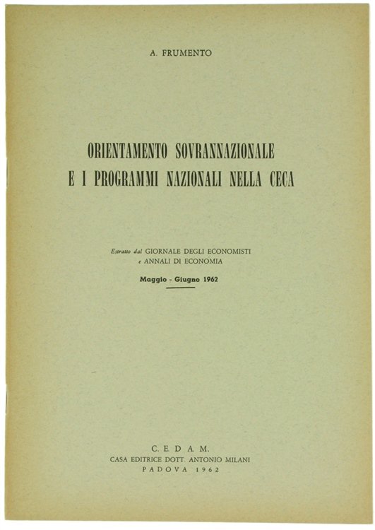 ORIENTAMENTO SOVRANAZIONALE E I PROGRAMMI NAZIONALI NELLA CECA.