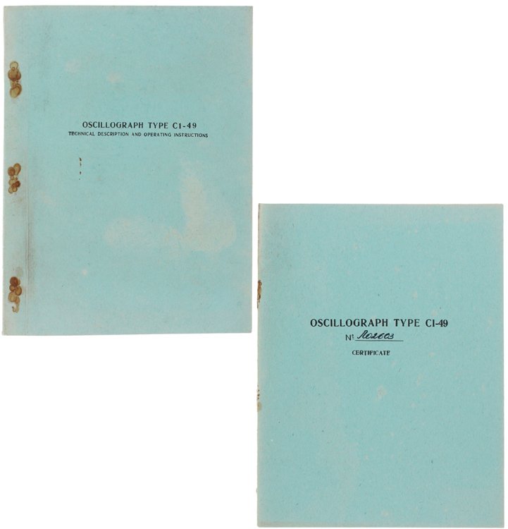 OSCILLOGRAPH TYPE C1-49. Technical description and operating instructions.