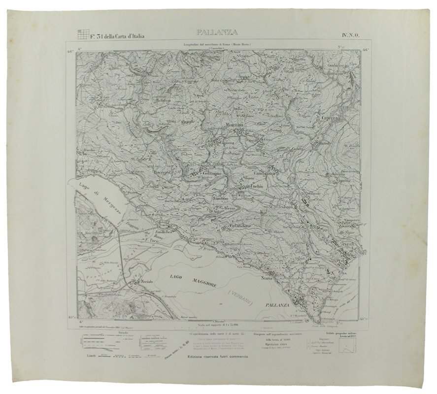 PALLANZA. Foglio 31 - IV NO della Carta d'Italia, scala …