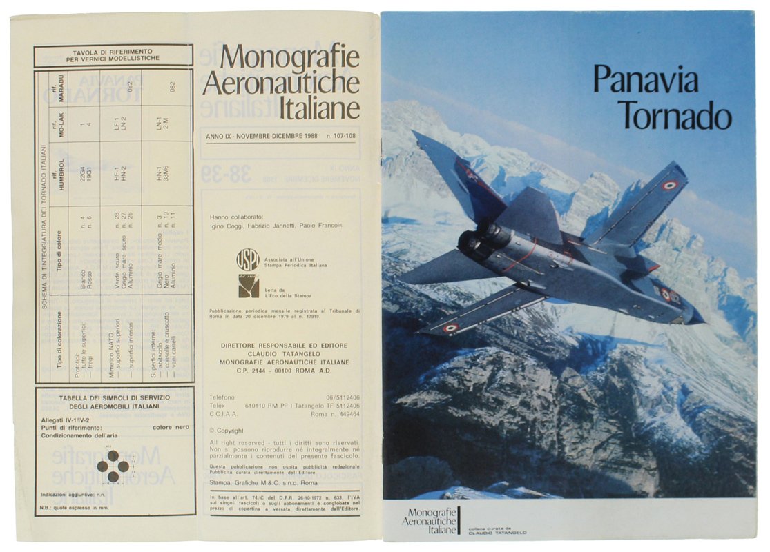 PANAVIA TORNADO - Monografie Aeronautiche Italiane n. 38-39 - Novembre-Dicembre …