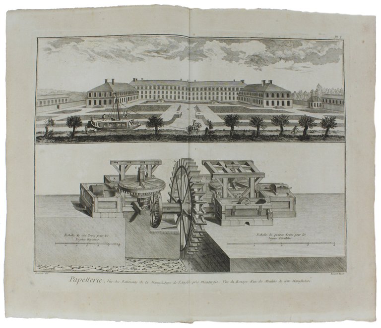 PAPETERIE. Contenant QUATORZE planches, dont une double. "Recueil de planches …