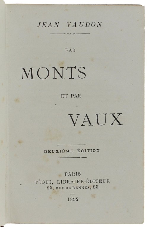 PAR MONTS ET PAR VAUX.