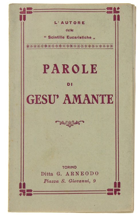 PAROLE DI GESU' AMANTE.
