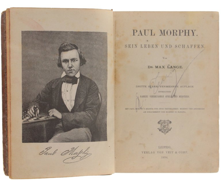 PAUL MORPHY. SEIN LEBEN UND SCHAFFEN. Dritte Stark Vermehrte Auflage … | Immagine Gallery 5