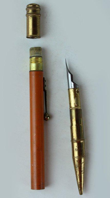 PENNA + MATITA + GOMMA CON CLIPS - vintage (1920 …