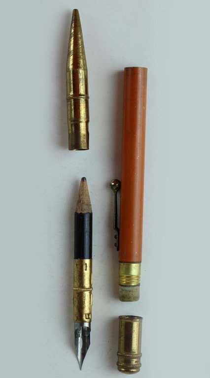 PENNA + MATITA + GOMMA CON CLIPS - vintage (1920 …