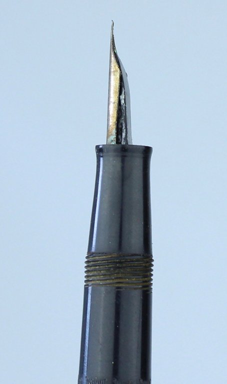 PENNA STILOGRAFICA "Simplex Safety Pen" in ebanite. Pennino Gold Plated. …