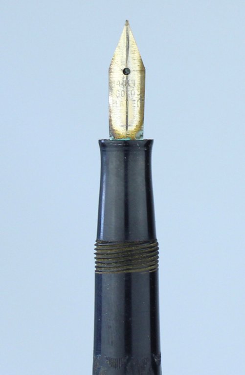 PENNA STILOGRAFICA "Simplex Safety Pen" in ebanite. Pennino Gold Plated. …