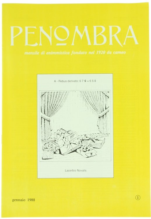 PENOMBRA. Mensile di Enimmistica. Anno 1988 - N. 1. | Immagine Gallery 2