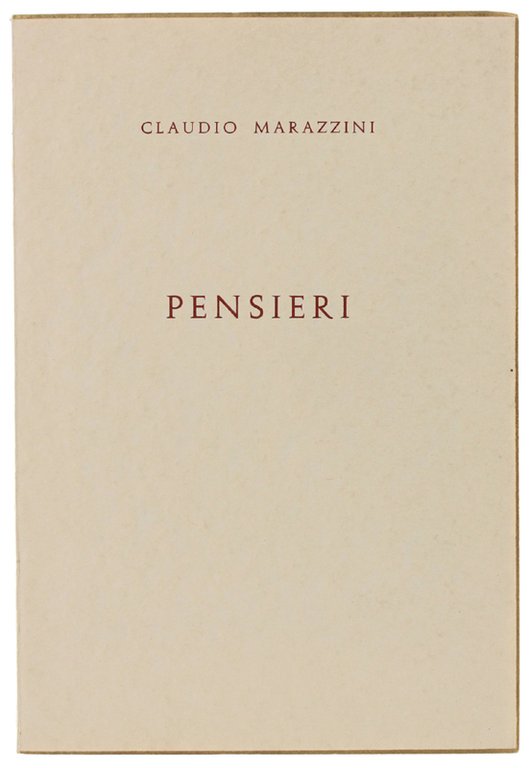 PENSIERI di Claudio Marazzini nato a Torino il 26 ottobre …