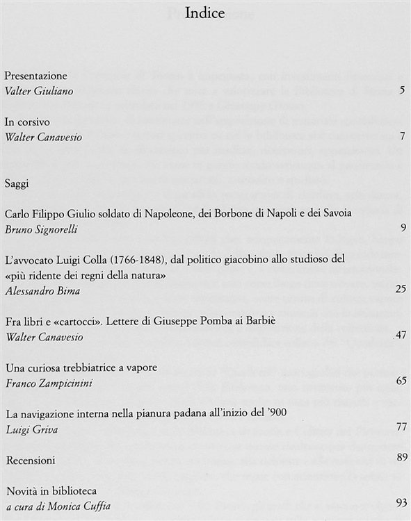 PERCORSI - Rivista della Biblioteca di storia e cultura del …